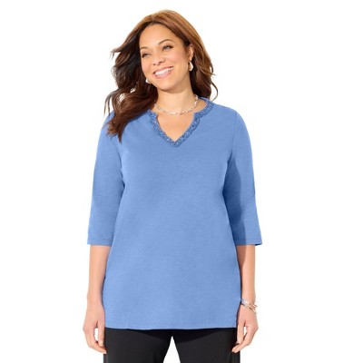 Catherines Women's Plus Size Beaded Embellished Tunic