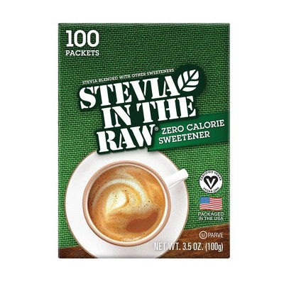 Stevia In The Raw Zero Calorie Sweetener Packets - 100ct/3.5oz