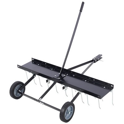 40'' Lawn Mower Attachments With 20 Spring Tines Maximum Thatch Removal For Yard Garden Patio Lawn Farm