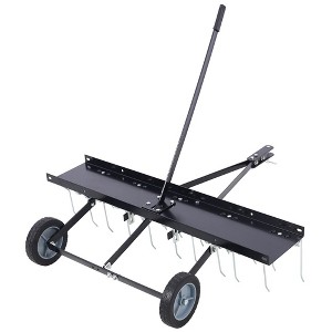 40'' Lawn Mower Attachments With 20 Spring Tines Maximum Thatch Removal For Yard Garden Patio Lawn Farm - 1 of 4
