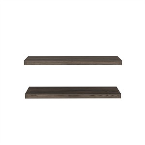 OUTSUPPLY 2 Pcs Floating Shelves, Wall Shelves for Bedroom, Bathroom, Living Room with Easy Installation - 1 of 4