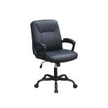 Simple Relax Adjustable Height Office Chair with Padded Armrests, Black