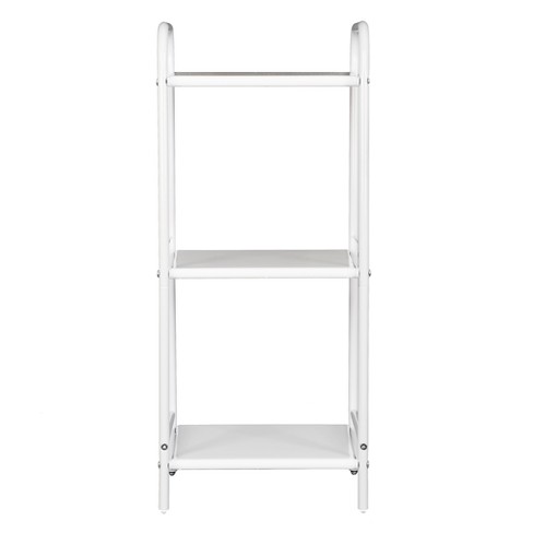 1pc Multifunctional Kitchen & Bedroom Rolling Storage Rack With 3-tier  White Shelves