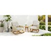 Chic Crate - Modern 3-Piece Rattan Wicker Outdoor Set - Waterproof Rocking Chairs & Accent Table for Balcony/Patio (Cream White) - 4 of 4