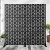 Rectangular Dual-Sided Black Steel Room Divider | 183H x 90W x 40D cm - 2 of 3