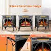 R.W.FLAME Electric Fireplace Heater with Remote, 24'' Portable Infrared Fireplace Stove with Multiple 3D Flame, Adjustable Brightness - 4 of 4