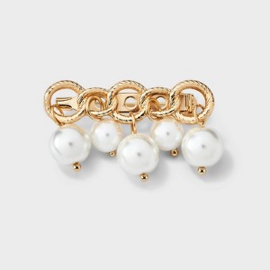Pearl Linear Charm Brooch Pin - A New Day™ Gold : Target