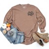 Simply Sage Market Women's Embroidered Fall Babe Stars Mini Long Sleeve Garment Dyed Tee - 2 of 4