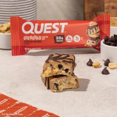 Quest Nutrition Gluten-Free Nutty by Nature Overload Protein Bars - 20g Protein - 26.24oz/12ct