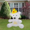 Northlight LED Lighted Inflatable Happy Birthday Bear Outdoor Decoration - 4' - image 2 of 4