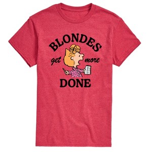 Men's - Peanuts - Blondes Get More Done Short Sleeve Graphic T-Shirt - 1 of 4
