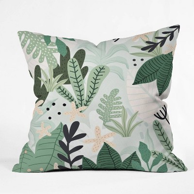 Gale Switzer Into The Jungle Square Throw Pillow Green - Deny Designs