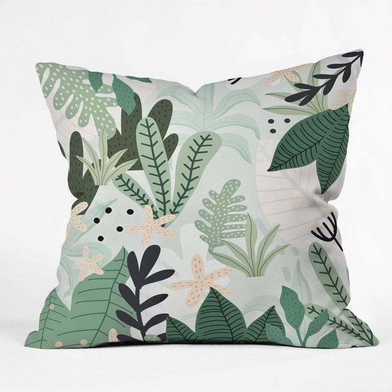 Gale Switzer Into The Jungle Square Throw Pillow Green - Deny Designs, 1 of 6