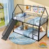 Costway Twin Over Twin Low Bunk Bed House-shaped Metal Bunk Bed Frame with Safety Guardrail - 4 of 4