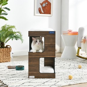Escher Cat Tree 23.5'' in Dark Walnut - 1 of 4
