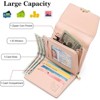 FATMOON Small Wallet for Women Leather RFID Blocking Card Holder Easy-to-Use Bifold with Zipper Coin Pocket & ID Window - 2 of 4
