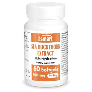 SuperSmart Sea Buckthorn Extract 1000mg per Day - Rich in Omega 7 - Pulp & Seeds Sea Buckthorn Oil Extract | Non-GMO & Gluten Free - 60 Softgels - 1 of 1