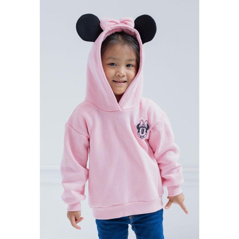 Disney Minnie Mouse Girls Zip Up Vest 2fer Jacket and Pullover Hoodie Toddler, 4 of 8