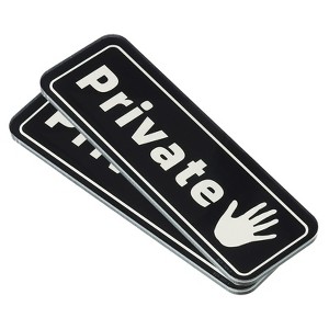 Unique Bargains Acrylic Self-Adhesive Decor Office Business Private Door Sign - 1 of 4