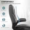 Aghana Digitals Charcoal Gray Executive Office Chair with Velvet-Feel Fabric, Flip-Up Armrests & Gray 27.60×27.60×48.00 in - 4 of 4