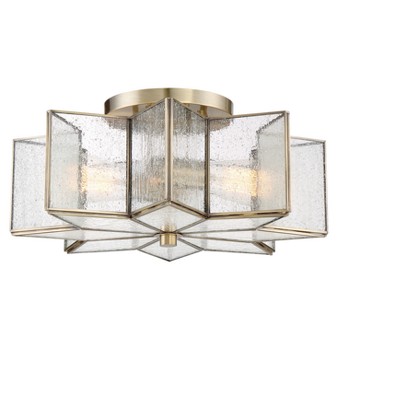 Ceiling Lights Semi-Flush Mount Natural Brass - Aurora Lighting