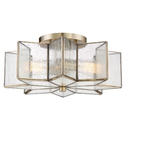 Ceiling Lights Semi Flush Mount Natural Brass Aurora Lighting