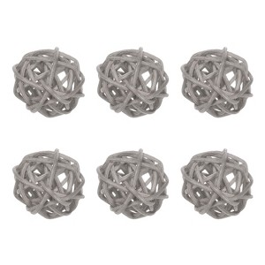 Unique Bargains Wicker Rattan Balls Decorative Orbs Vase Fillers Bowl Fillers for Christmas/DIY Crafts 30mm/1.2 Inch - 1 of 4