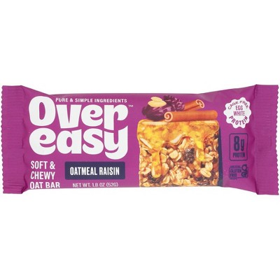 Over Easy Oatmeal Raisin Oat Bar - Case of 12 - 1.8 oz