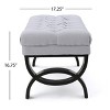 GDFStudio Jaymee Contemporary Tufted Fabric Upholstered Ottoman Bench - 4 of 4