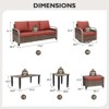 EAGLE PEAK Wicker Outdoor Patio Conversation Set, 4 Swivel Rocker Chairs, 3-Seat Loveseat, 2 Ottomans, Table, 9 Pieces - 3 of 4