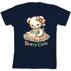 Beary Cute Teddy Bear Boy's Crew Neck Short Sleeve Tee - 1 of 2