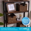 BIRDROCK HOME Storage Shelf Baskets - Handwoven Abaca Seagrass Wicker with Handles for Pantry, Living Room, Office & Bathroom - Set of 3, Brown - 3 of 4