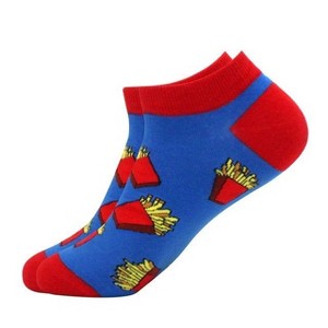 French Fries Ankle Socks (Men's Sizes, Adult Large) from the Sock Panda - 1 of 3