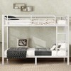 Bellemave Twin XL Over Twin XL Bunk Bed with Ladder, Heavy Duty Metal Frame with Guardrails, Easy Assembly Bunk Beds for Adults & Teens, White - 4 of 4