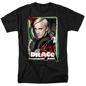 Harry Potter Draco Malfoy Photo Collage Adult T-Shirt Black - 1 of 4