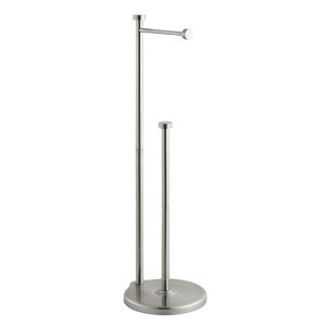 SunnyPoint Free Standing Bathroom Toilet Paper Holder Stand Brushed Nickel (02-DAS3275 BC) - 1 of 3
