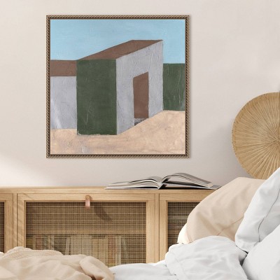 Textured Facades IV Abstract Canvas Print with Bronze Frame