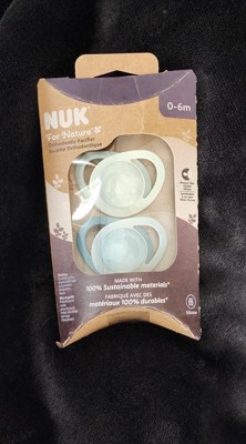 NUK For Nature Succhietto Baby 18-36 Mesi - 2 Pezzi In Silicone Naturale, Verde, Forma Originale NUK, Imballaggio Ecologico FSC