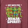 Women's - Teenage Mutant Ninja Turtles - Get Into The Ninja Spirit Lightweight French Terry Wide Neck Long Sleeve Shirt - 2 of 4