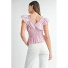 Women's Pleated Peplum Top - MABLE - 3 of 4