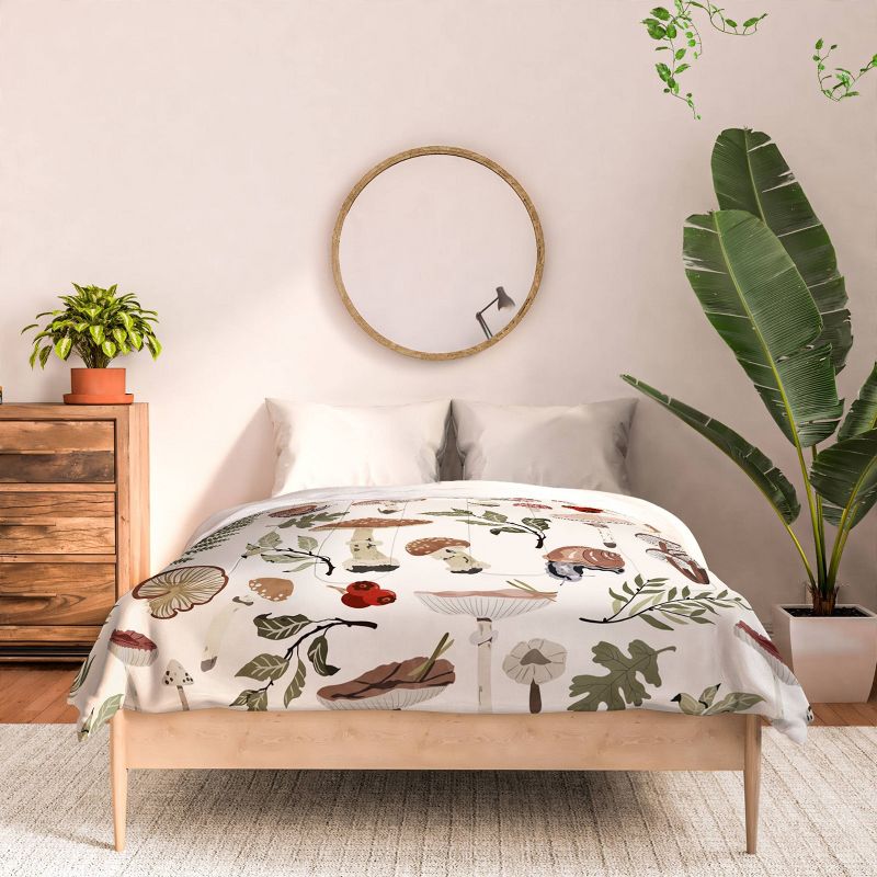 Deny Designs Marta Barragan Camarasa Mushroom Seasonal Comforter Set, 3 of 4