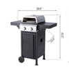 VisioGear Outdoor Grill with Cooking Grids, Foldable Side Table, Hanging Basket, Grill for Backyard, Black & Silver, 38.8"*23.4"*43.3" - 3 of 4