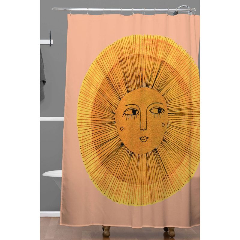 Sewzinski Sun Drawing Shower Curtain Gold/Pink - Deny Designs, 3 of 5