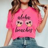 Simply Sage Market Women's Aloha Beaches Sunglasses Short Sleeve Garment Dyed Tee - 2 of 2