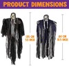 Joyfy 3 pcs Halloween Hanging Skeleton Scaring Ghost,Grim Reapers Outdoor Decorations for Yard Patio Lawn Garden Party， Halloween Scary Ghost Props - 2 of 3