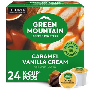 Green Mountain Caramel Vanilla Cream Flavored Keurig K-Cup Light Roast Coffee Pods - 1 of 4