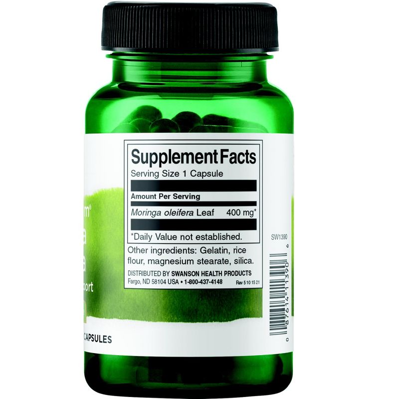 Swanson Herbal Supplements Full Spectrum Moringa Oleifera 400 mg Capsule 60ct, 2 of 7