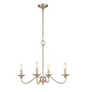 Millennium Lighting Delvona 4 - Light Chandelier in  Modern Gold - 1 of 2