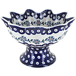 Blue Rose Polish Pottery P184 Manufaktura Pedestal Fruit Bowl - 1 of 1