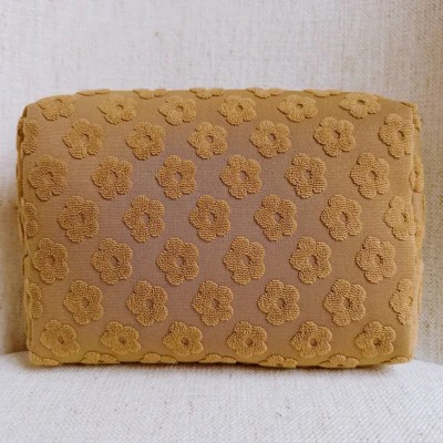 Embossed Daisy Cosmetic Bag